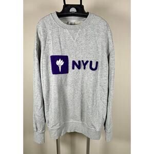 New York University NYU Hillflint Gray & Violet Sweatshirt Women's Size Large